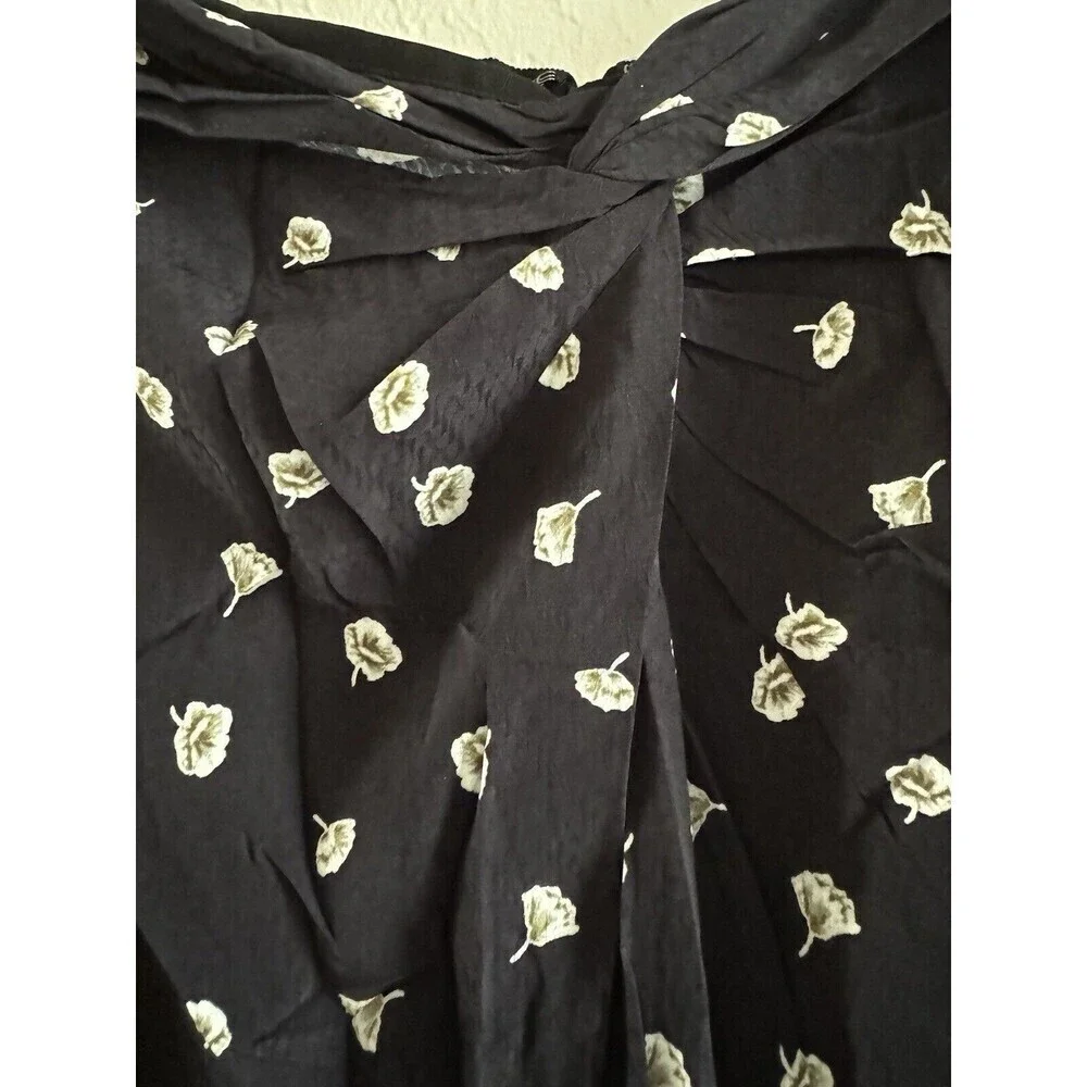 Rag and Bone women's 8 black amber floral-print jacquard midi skirt NWT dressy